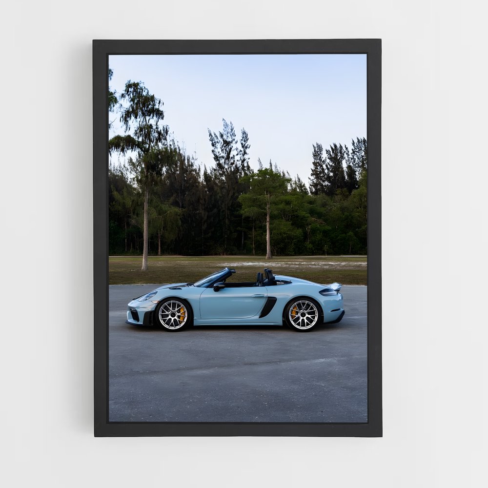 Poster Blue Speedster – affiche Porsche (vue 2)